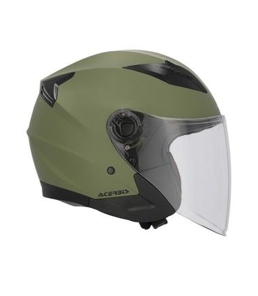 Casque jet Acerbis Vento vert militaire