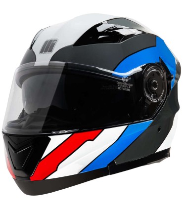 Casco Moto apribile Motocubo 926 blu rosso