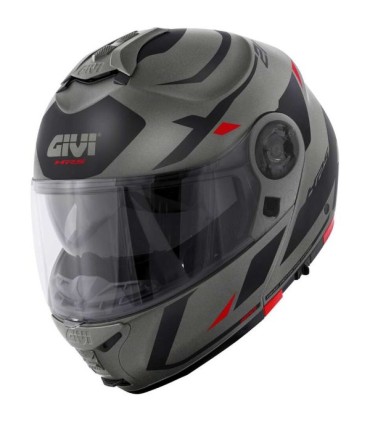 Casco modulare Givi X.21 Evo Number nero titanio rosso