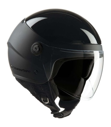 Casco jet Tucano Urbano El Pop nero opaco