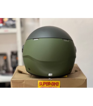 Casco jet Tucano Urbano El Pop verde opaco