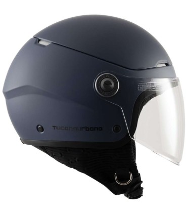 Casco jet Tucano Urbano El Pop blu opaco