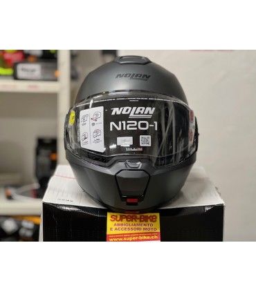 Casco modulare Nolan N120.1 Classic N-Com grigio opaco