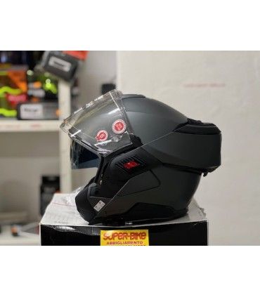 Casco modulare Nolan N120.1 Classic N-Com grigio opaco