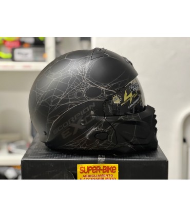 Casco Scorpion Exo Combat 2 Spiderweb nero opaco