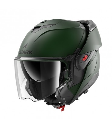 Shark Oxo Blank mat green helmet