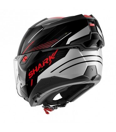 Casque modulaire Shark Oxo Rydger noir rouge