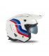 Casque jet Ufo Sheratan blanc bleu rouge