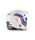 Casque jet Ufo Sheratan blanc bleu rouge