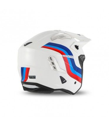 Casco jet Ufo Sheratan bianco blu rosso