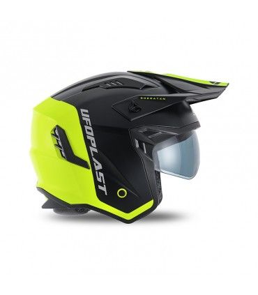 Casco jet Ufo Sheratan nero giallo