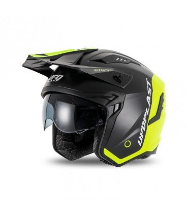 Casco jet Ufo Sheratan nero giallo