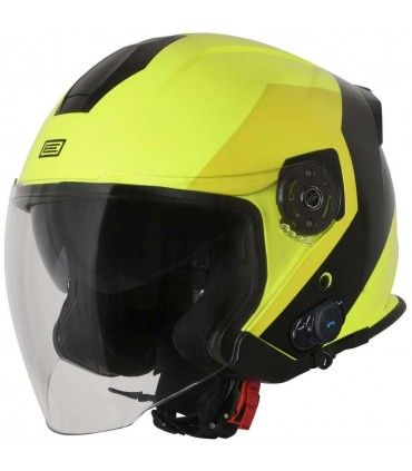 Moto Jet Helm mit Bluetooth Iintegriert Origine Palio Eko 2.0 BT gelb