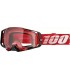 Maschera motocross enduro 100% Armega rossa lente chiara