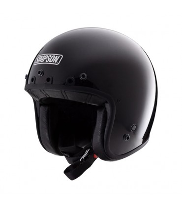 Casco jet moto Simpson Chopper nero