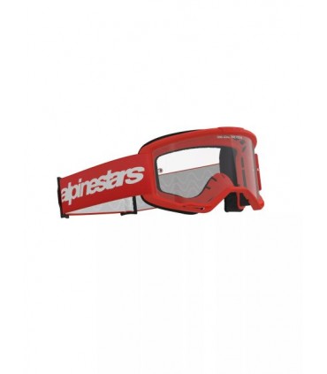 Maschera cross Alpinestars Vision 3 Wordmark rossa