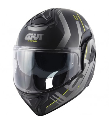 Casque 180° Givi X30 noir gris jaune matt