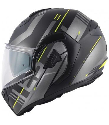 Casco apribile 180 gradi Givi X30 Pulsar nero grigio giallo opaco