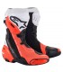 Bottes racing Alpinestars Supertech R vented rouge blanc