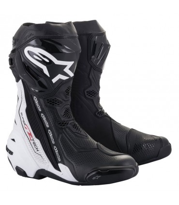 Racing boot Alpinestars Supertech R vented black white