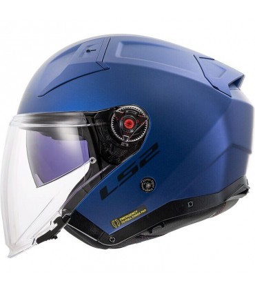 Casco jet LS2 OF603 Infinity 2 blu opaco