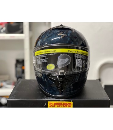 Casco Scorpion Exo R1 Evo Carbon Air Onyx blu