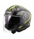 Casco jet LS2 OF603 Infinity 2 Carbon Urus giallo