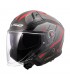 Casco jet LS2 OF603 Infinity 2 Carbon Urus rosso