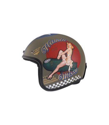 Casque jet Premier Classic Pin Up Mili Bm