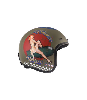 Casque jet Premier Classic Pin Up Mili Bm