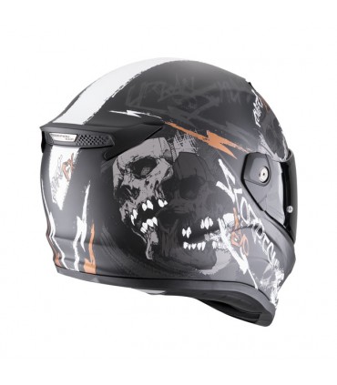 Scorpion Covert FX Skullz gray gold matt helmet