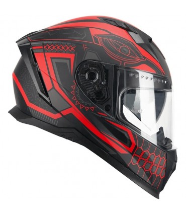 Casco CGM 311M Blast MAYA nero Rosso opaco