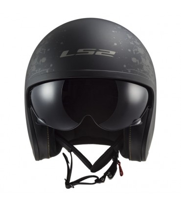 Casco jet LS2 Spitfire 2 Black Flag opaco