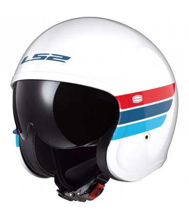 Casco jet LS2 Spitfire 2 Retro bianco