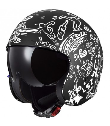 Casco jet LS2 Spitfire 2 Tribal opaco