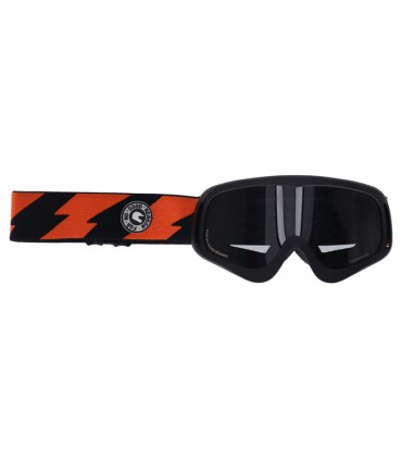 ROEG PERUNA ORANGE BOLTS GOGGLE SCHWARZ UND ORANGE/SCHWARZES BAND