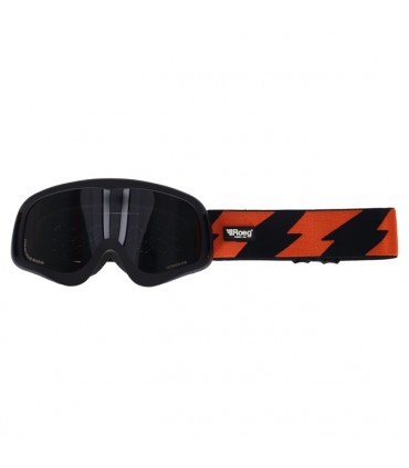 ROEG PERUNA ORANGE BOLTS GOGGLE SCHWARZ UND ORANGE/SCHWARZES BAND