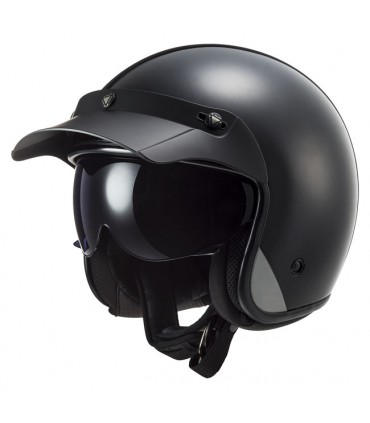 Casco jet LS2 Bob 2 nero opaco