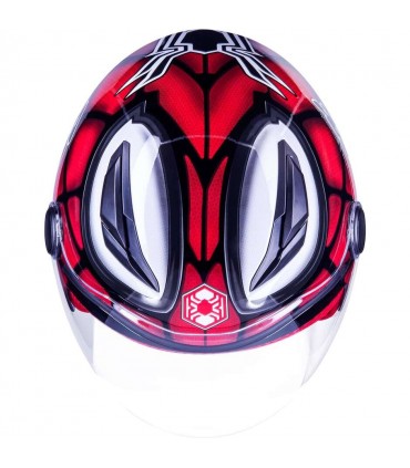 Kinder One Spiderman Moto Jet Helm