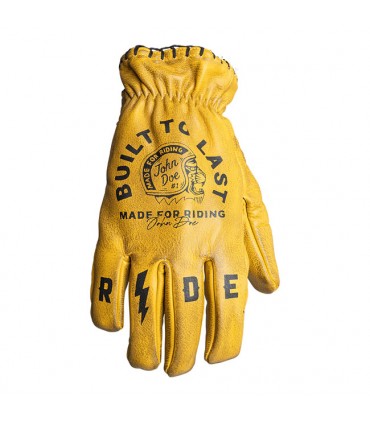 Guanti in pelle John Doe Coyote nero giallo