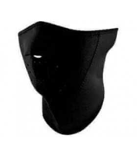 ZAN HEADGEAR HALF FACE MASK 3-PANEL WITH NECK SHIELD BLACK ONE SIZE