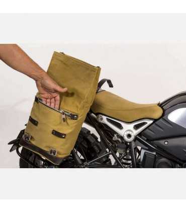 Unit Garage Side Pannier canvas Black/brown+ Frame Bmw R Nine-t