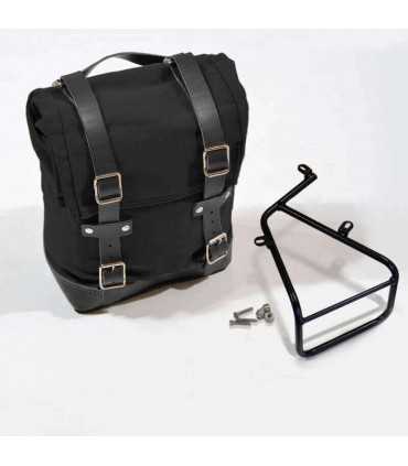 Unit Garage Borsa Laterale canvas Nero/nero + Telaio bmw R Nine-t