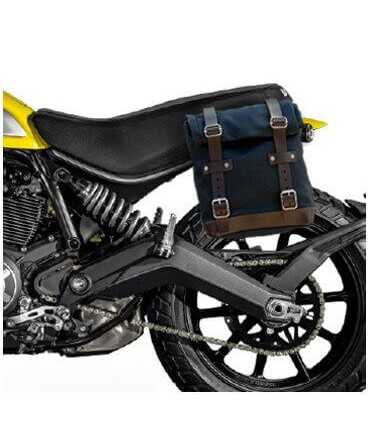 Einheit Garage Seitentasche + Rahmen Ducati Scrambler schwarz/braun