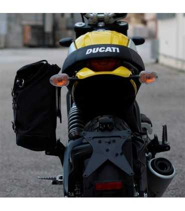 Unit Garage Borsa laterale + telaio Ducati Scrambler nero/marrone