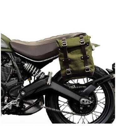 Unit Garage Borsa laterale + telaio Ducati Scrambler verde/marrone