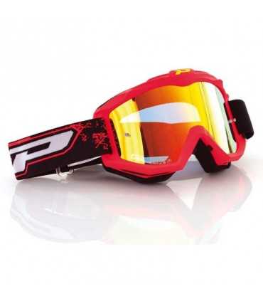 MASCHERA CROSS PROGRIP 3204 FL ROSSO SPECCHIATA GIALLO