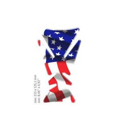 ONEDESIGN UNIVERSAL TANK PAD - GLOSS AMERICAN-FLAG