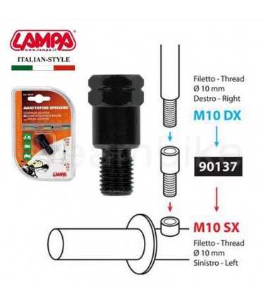 Mirror adapters - Thread 10 mm right -10 mm left Thread