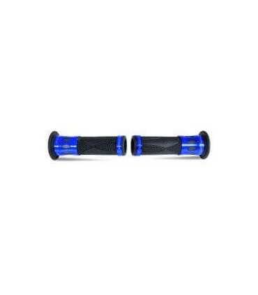 PROGRIP 728 SINGLE DENSITY ROAD GRIPS BLACK/BLUE ANODIZED ALUMINUM